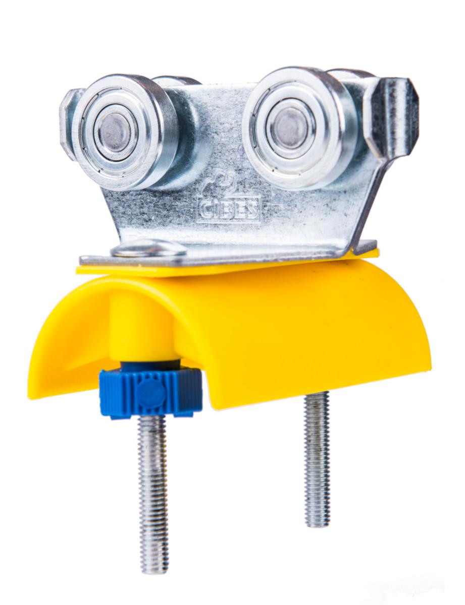 Cable trolley four-wheeled, for flat cable for C-profile rail 30x32 mm - CABLE TROLLEY 4 W FLATCABLE