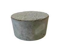 Concrete plug for plastic coated steel rail