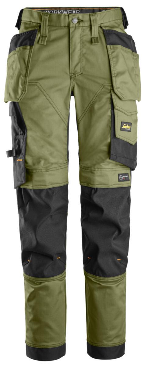 Midjebyxa Snickers 6247 AW Stretch Dam - MIDJEBYXA SNICKERS 6247-3104 KHAKIGRÖN/SVART AW DAM STL 32