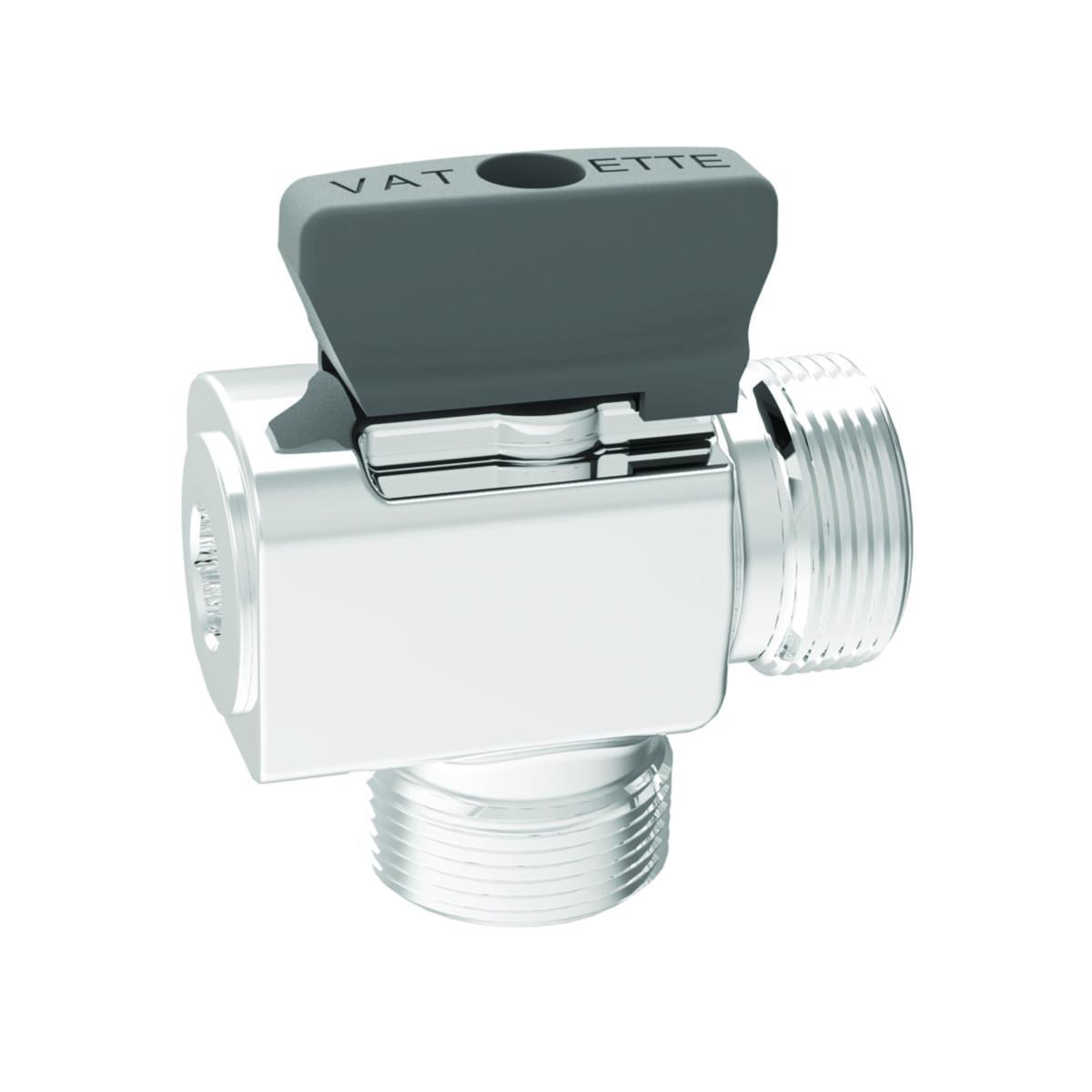 Väggfördelare V6 krom 1-rör för Vatette kopplingssystem - VATETTE VÄGGFÖRDELARE V6 1-RÖR DY15X INV G 3/8 MED KULV