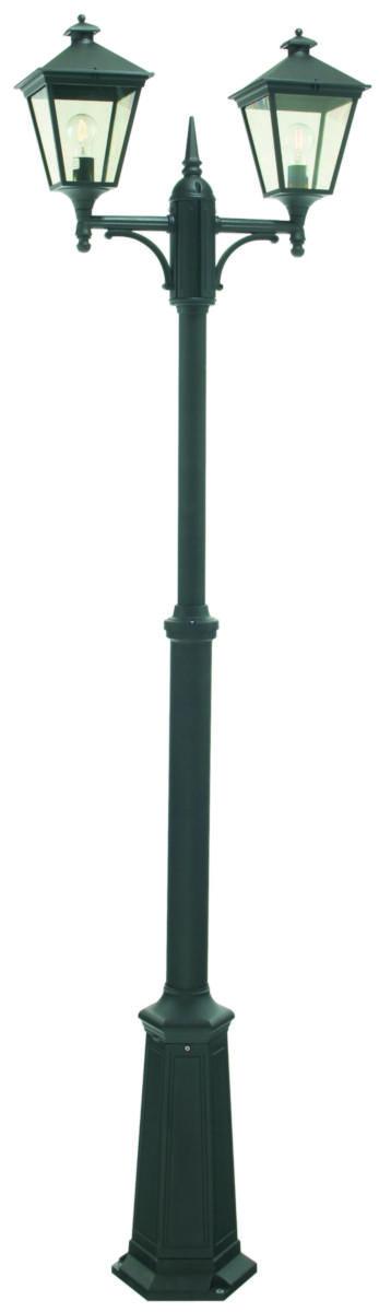 Stolplykta London IP 44 Klass II, utan ljuskälla - STOLPE LONDON SVART 482B 2X100W E27 IP43 (3 DELAR)