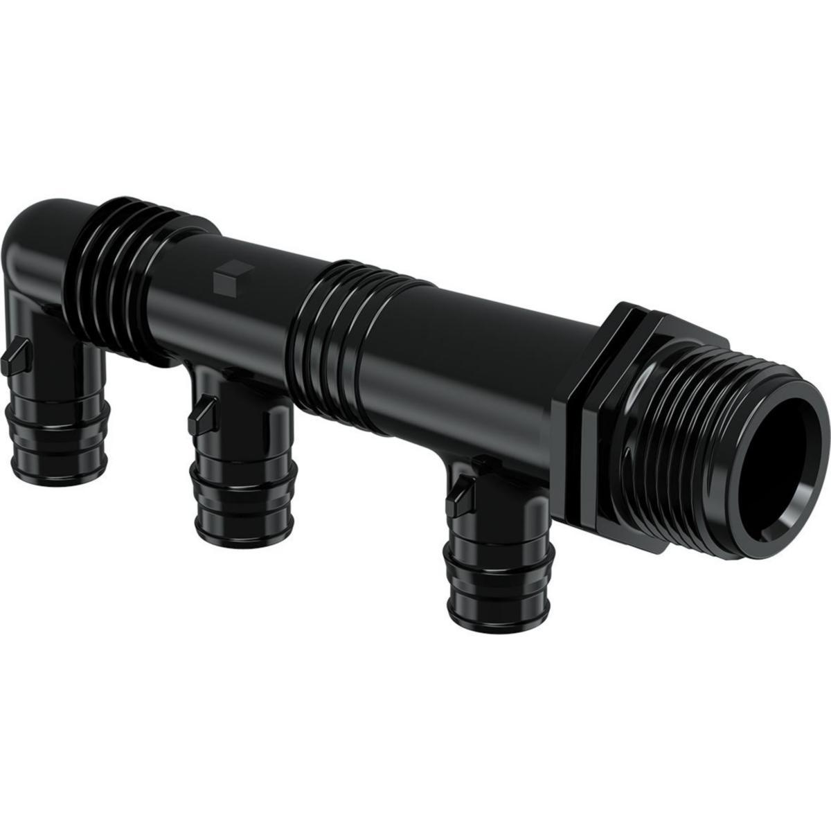 Fördelare Q&E Fördelare utv gäng PPSU, Uponor - Q&E FÖRDELARE UTV GÄNG PPSU G3/4"MT 3X16 C/C45+35MM. UPO