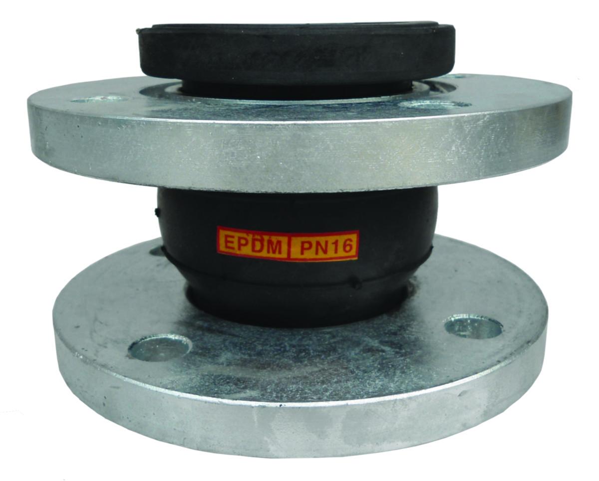 Gummikompensator EPDM varmgalvad fläns, a-collection - GUMMIKOMPENSATOR EPDM DN50 VARMGALVAD FLÄNS L=130MM PN16