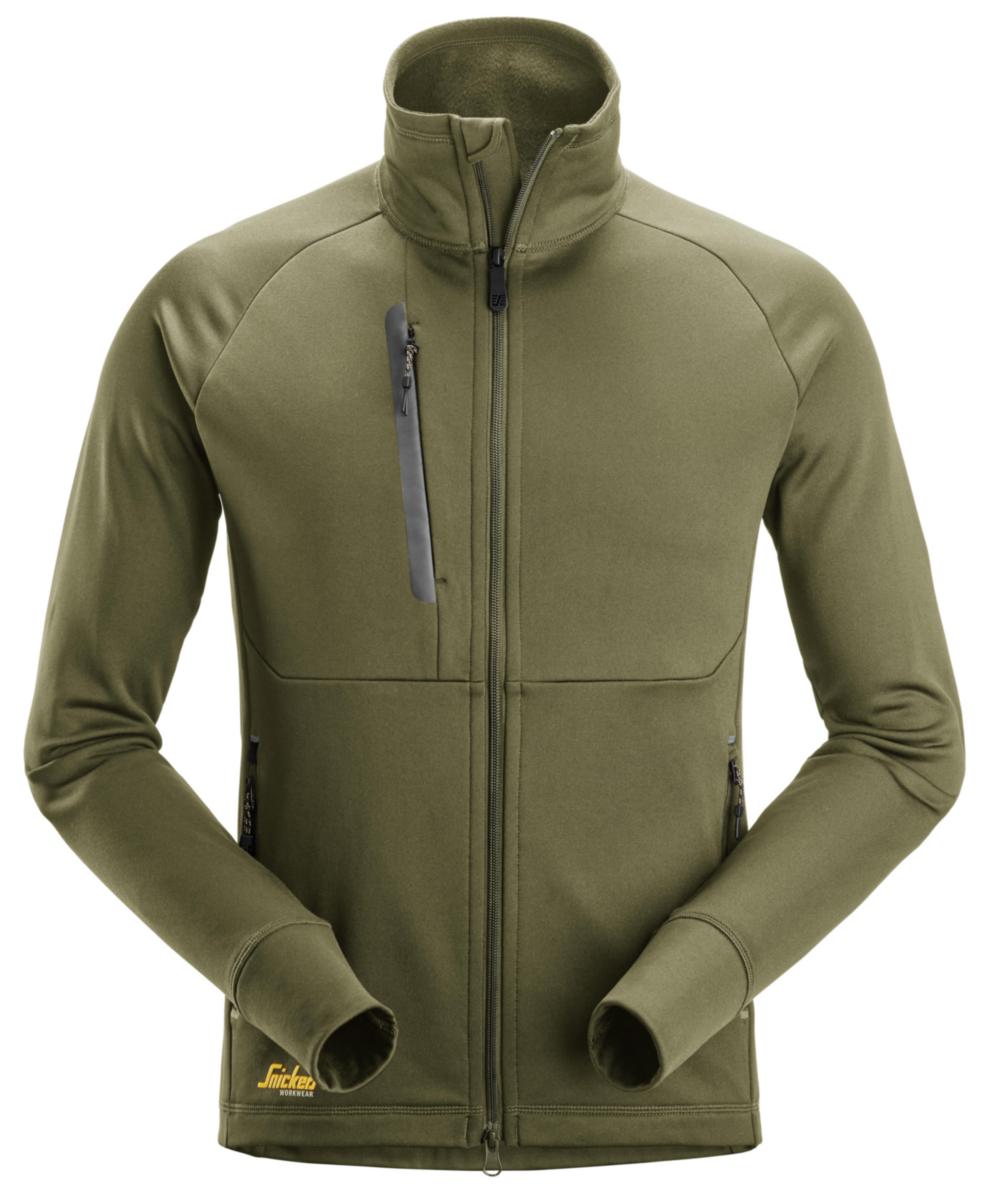 Tröja Snickers 8023 - TRÖJA SNICKERS 8023-3100 KHAKIGRÖN HELZIP FW STL XL