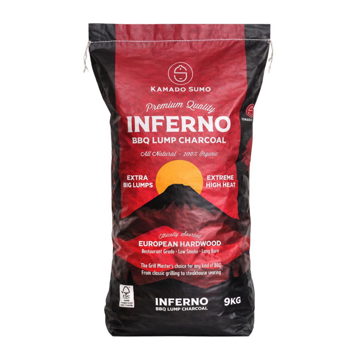 Grillkol Kamado SUMO Inferno BBQ Lump Charcoal - GRILLKOL INFERNO 9KG