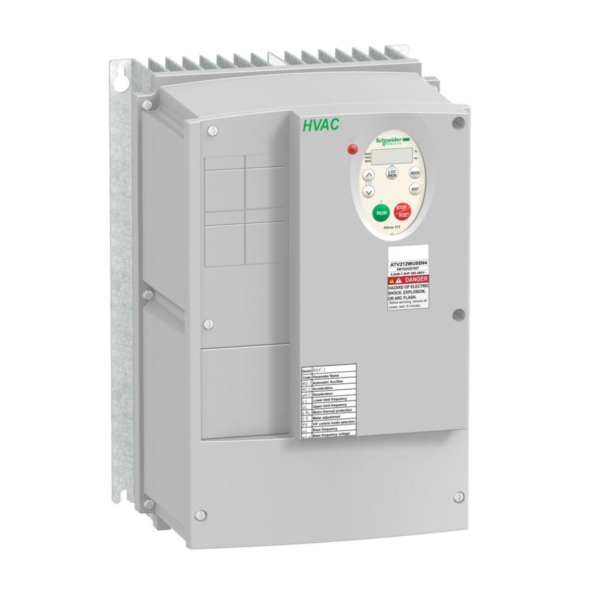 Frekvensomriktare Altivar 212  0,75 - 75kW IP55 EMC A - FRO 3-F 400V 5,5KW IP55 EMC A ATV212WU55N4