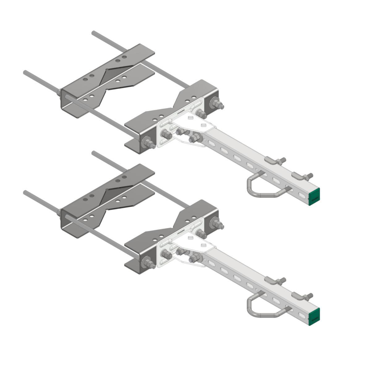 Offset parallel bracket 75-250, 1 set - Offset Parallel Suppor 75-250