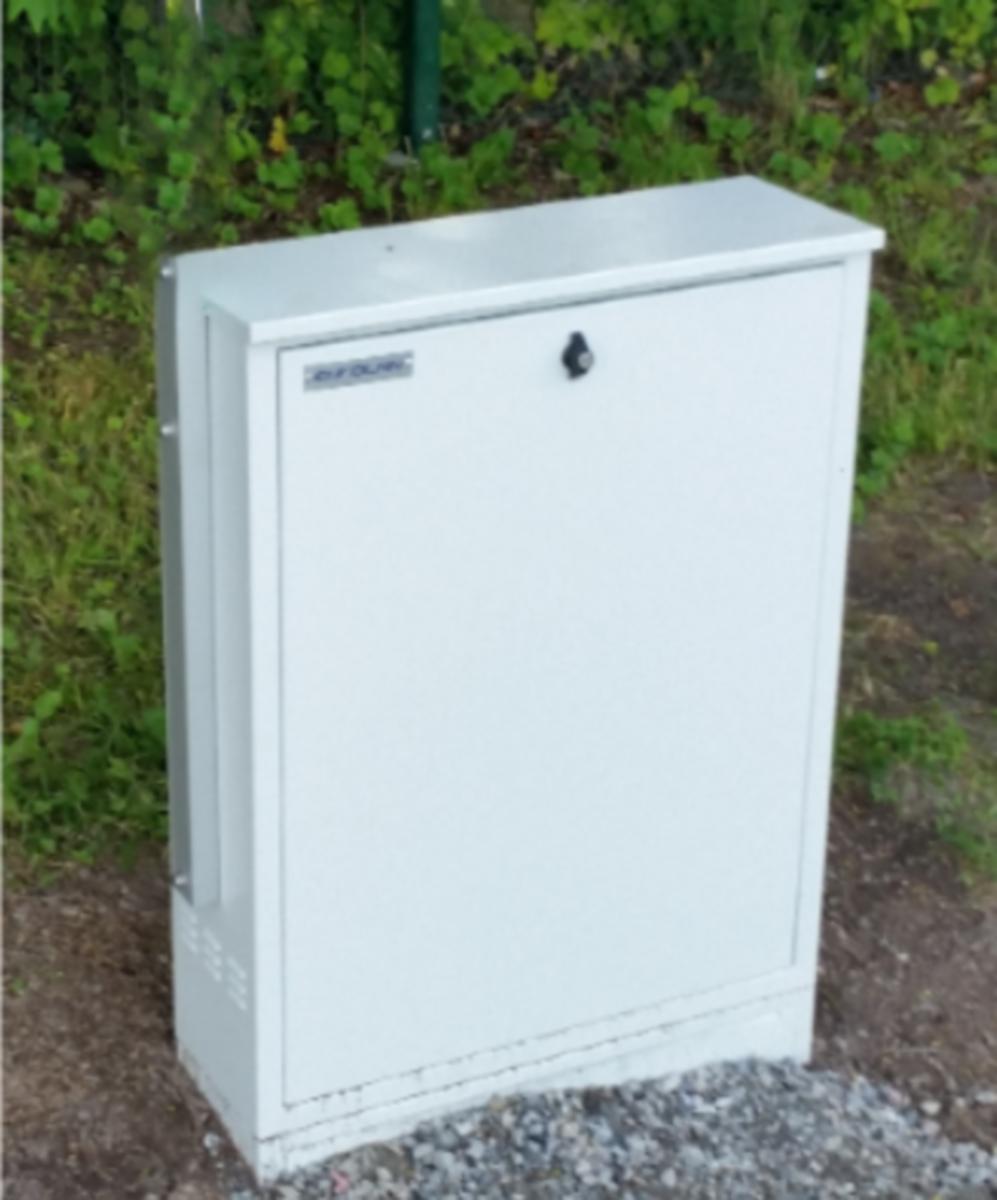 Kopplingsskåp fiber ute/mark, Eurolan - KOPPL SKÅP FIBER UTE/MARK GRÖN 60Z-01-V01-01GR 700x225