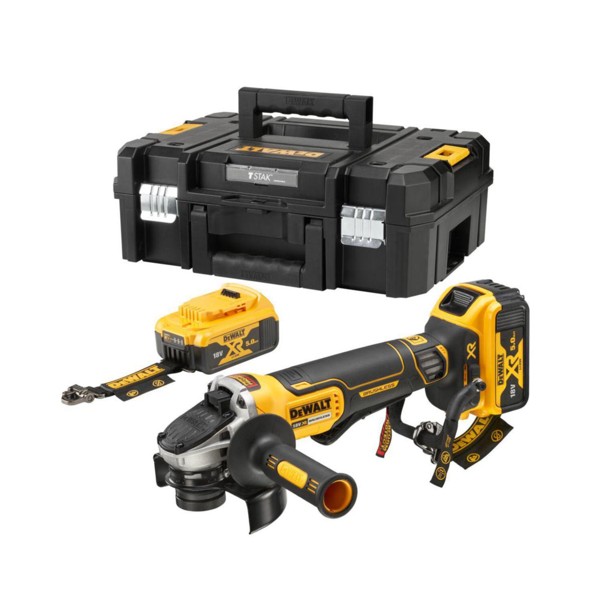 Vinkelslipmaskin DEWALT DCG406P2LRT utan laddare - VINKELSLIP DEWALT DCG406P2LRT 18V 2X5.0AH UTAN LADDARE