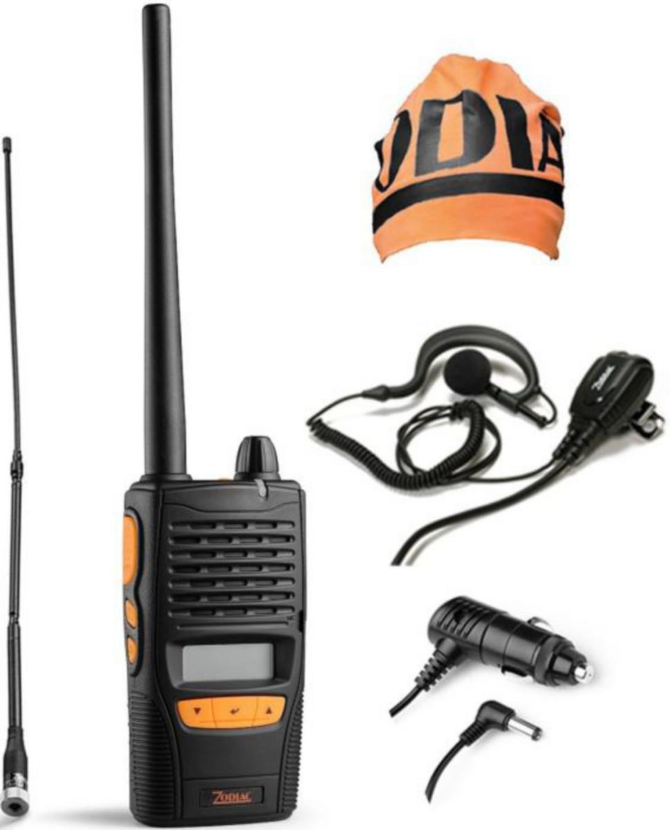 Komradio Basic Pro 31 MHz, 1 enhet, headset, kabel 12 V, antenn & mössa - KOMRADIO KOMPLETT PAKET 31MHZ SVART BASIC PRO ZODIAC