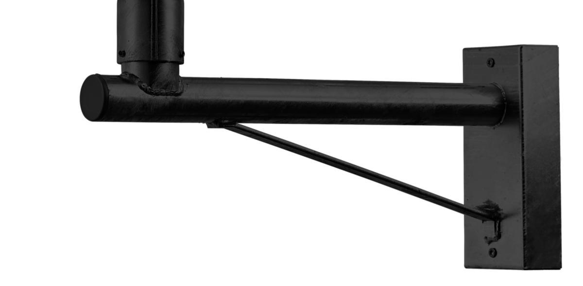 Väggfäste för lykthus 60mm - VÄGGKONSOL 600 SVART