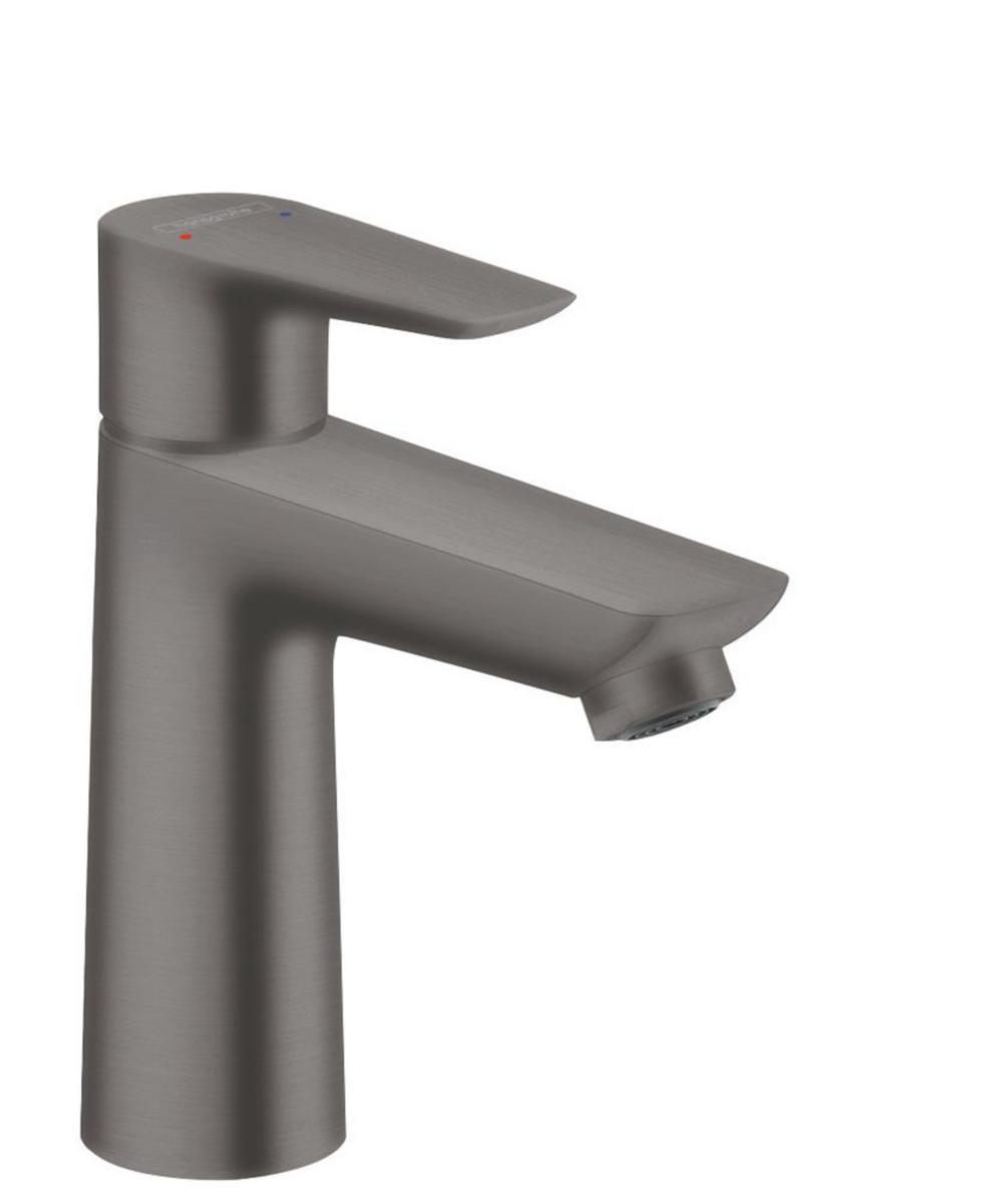 Tvättställsblandare Talis E 110 med lyftventil, Hansgrohe - HG TALIS E 110 TSBL. MED LYFTV BORSTAD SVART KROM