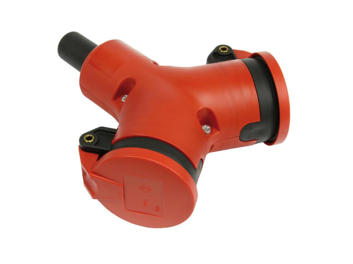 Power strip of solid rubber - DISTRIB.BOX RUBBER 3P 2 OUTL. GSG2/3