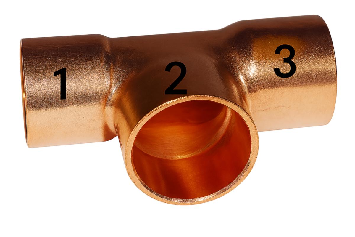 130 bar Reducerande T-rör CO2 - 130 BAR REDUCERANDE T-RÖR 1/2" X 1/2" X 3/8"