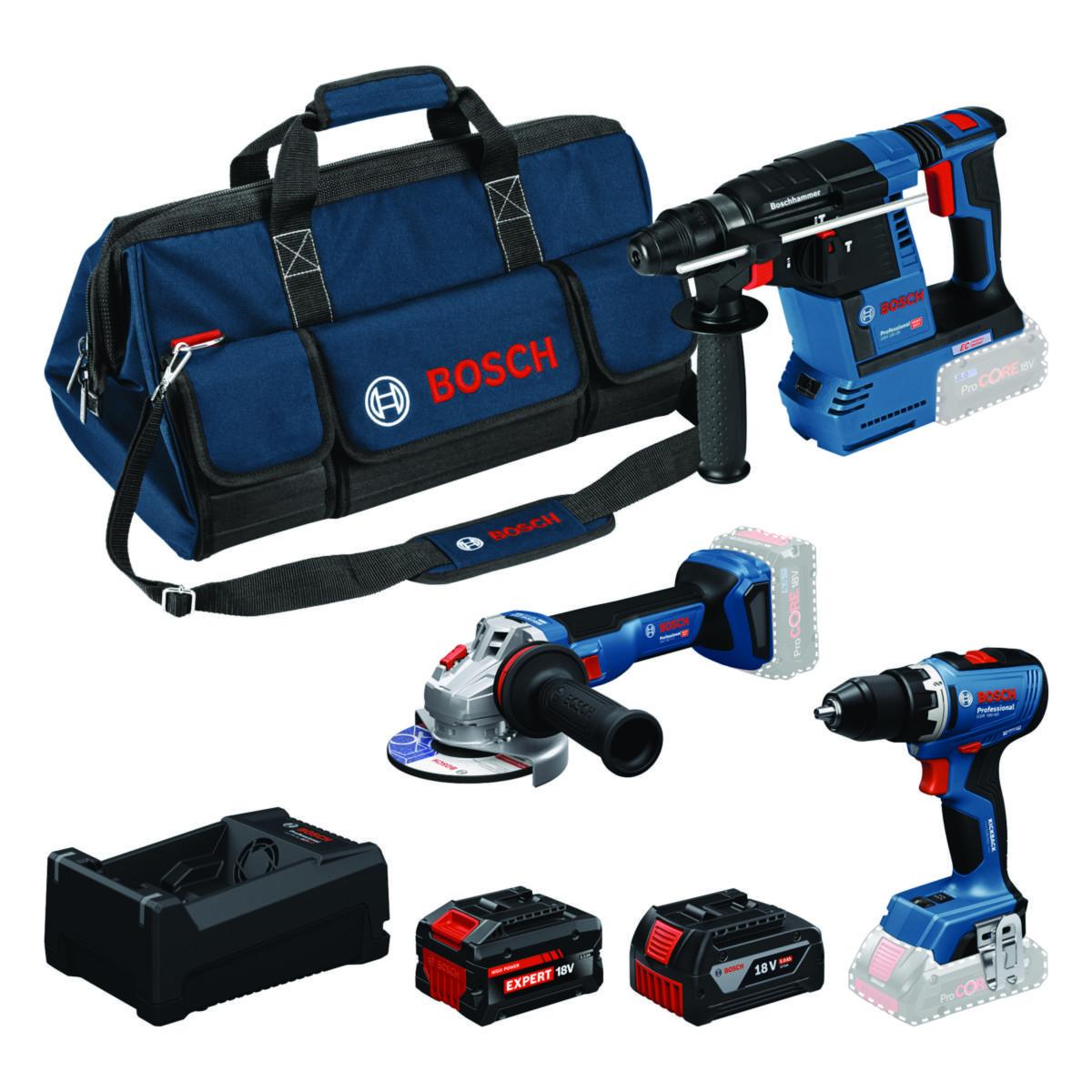 Kombikit Bosch 18 V GSR/GWS/GBH 1x5&1x5,5 Ah - KOMBIKIT BOSCH 18V1X5&1X5,5 AH GSR18V-65,GWS 18V-1,GBH 18V-26