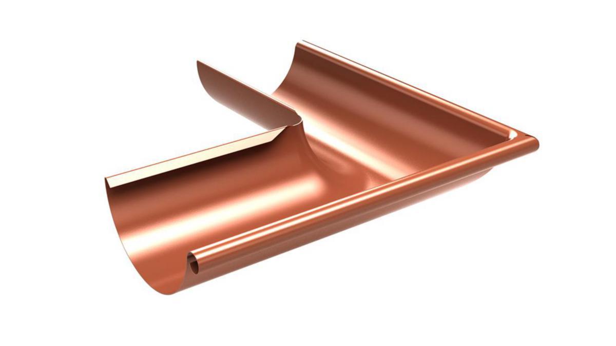 Gutter Angle External 125 90°, Plannja - CORNER EXTTERNAL 125-90GR BROWN-RED 42 PLANNJA
