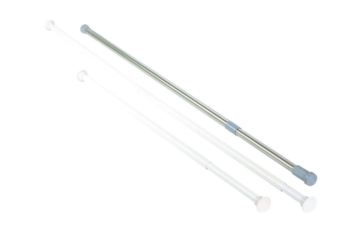 Shower curtain rod, Expandable, Arrow Safir - SAFIR SHOWER CURTAIN ROD WHITE, 22 mm 75-125CM. 12601