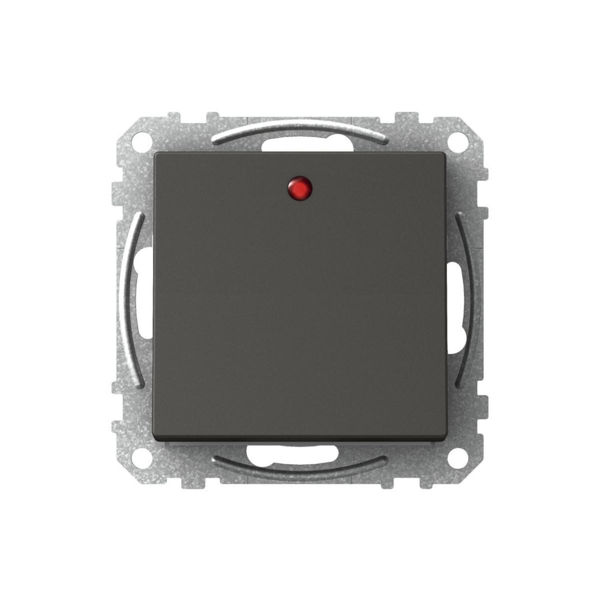 Vipptryckknapp med LED, Exxact - P-BUTTON SGL W LED ANT EXXACT