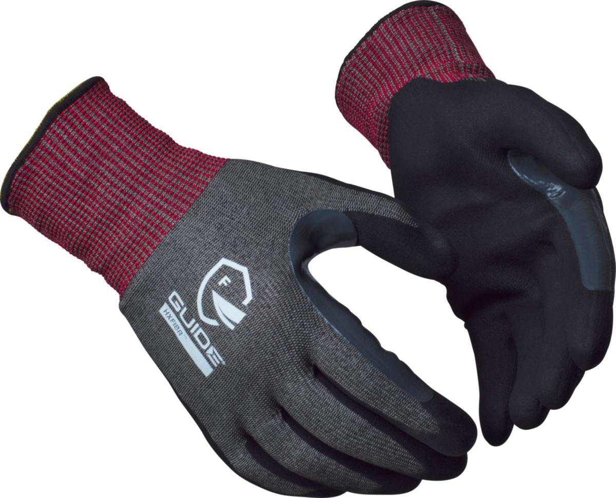 Cut Resistant Glove Guide 6605 - GLOVE GUIDE 6605 NITRILE COATED CUT PROTECT. F TOUCH 9