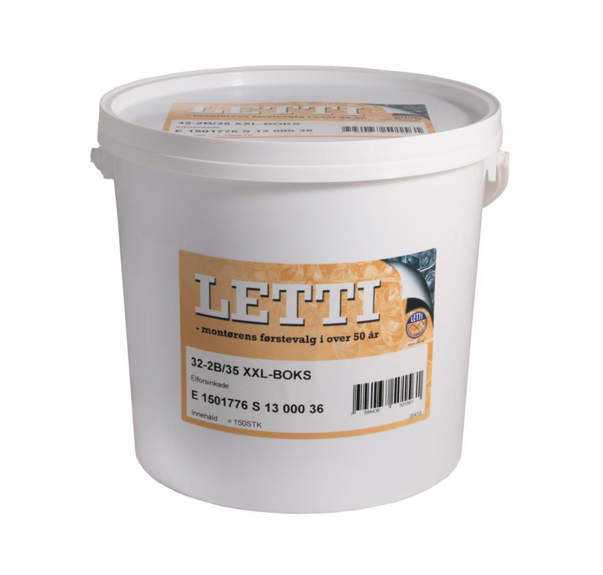 Lettiklammer med två ben, elförzinkade XXL-box - LETTI-KLAMMER 32-2B/35 XXL-BOX 750156