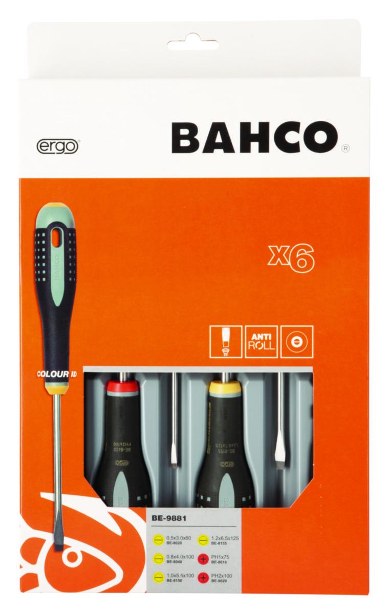 SCREWDRIVER SET BAHCO BE 9881 - SCREWDRIVER SET BAHCO BE-9881 6 PCS
