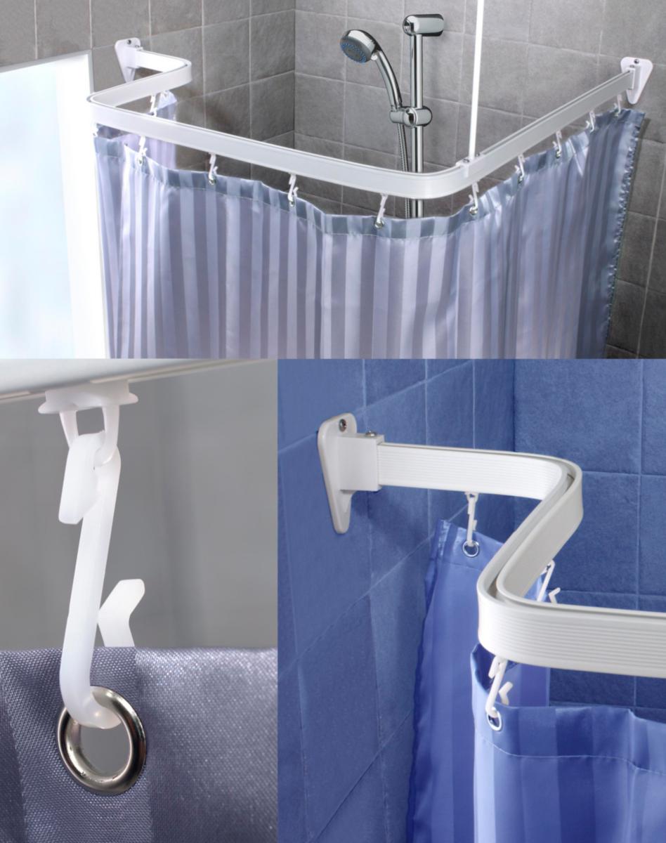 Shower curtain hooks Arrow - ARROW SHOWER CURTAIN HOOK GREY, 12 PCS/PACK, 30611S