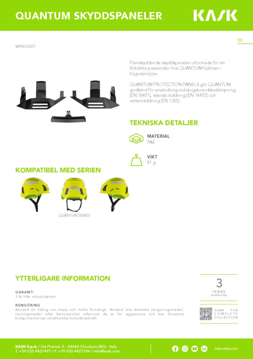 Skyddspanel Kask Quantum - skYDDSPANEL KASK QUANTUM SKYDDSPANELER FÖR KASK QUANTUM