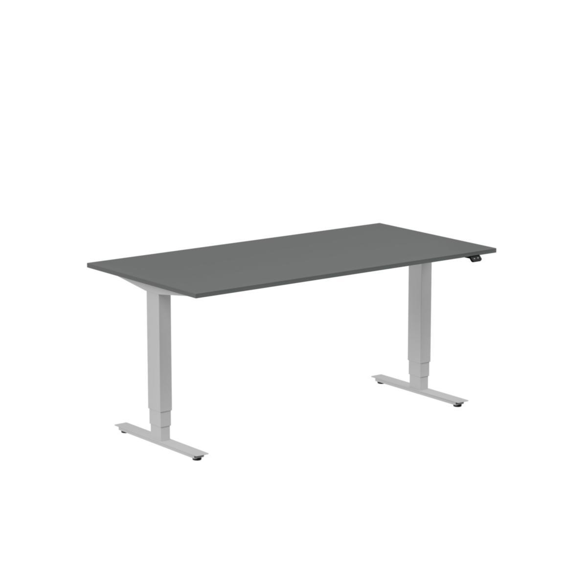 Skrivbord Ergofunk Max, höj- och sänkbart - SKRIVBORD EF MAX 1600X800 MÖRKGRÅ/SILVER