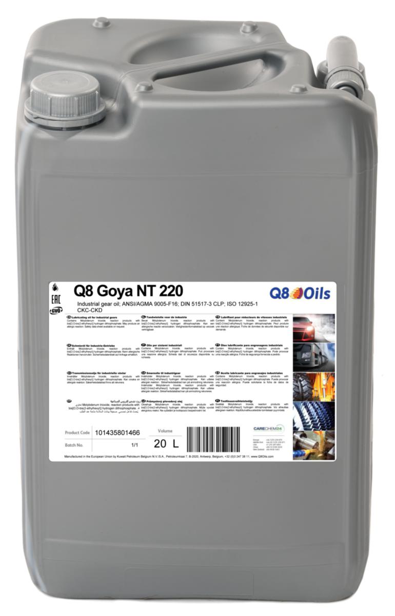 Gearbox oil Q8 Goya NT 220 - GEAR OIL Q8 GOYA NT220 20L CAN