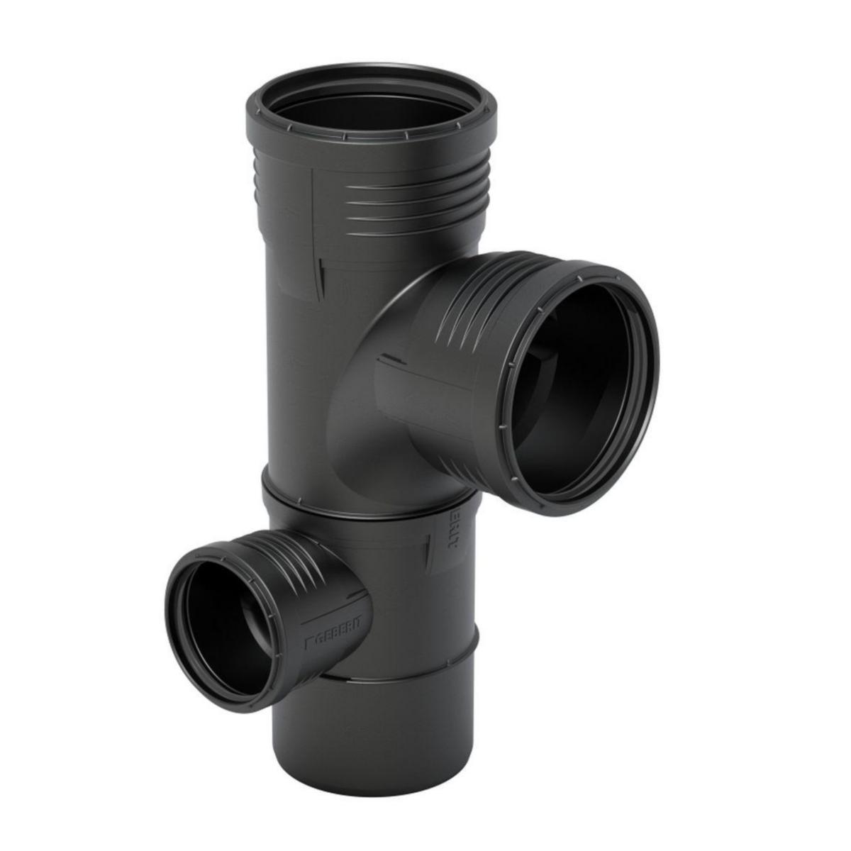 Kombinationshörngrenrör dubbelt vänster Silent-PP, Geberit - KOMB.HÖRNGRENR 87.5° 90X90X50 SILENT PP. GEBERIT