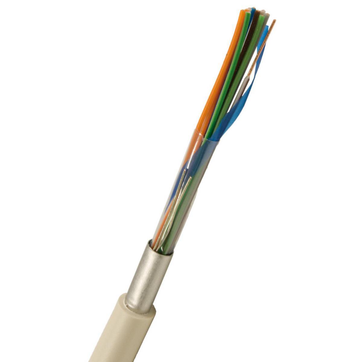 Tele/signal cable halogen-free ELAQBY white Dcas2d2a2, Nexans - ELAQBY 5X2X0,6 WHITE D500 (*0) 18456298-802-05