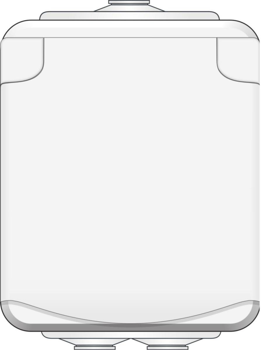 Wall socket AquaBest white fire classed IP44, Norwesco - SOCKET 1-WAY WITH IP44 UTP.