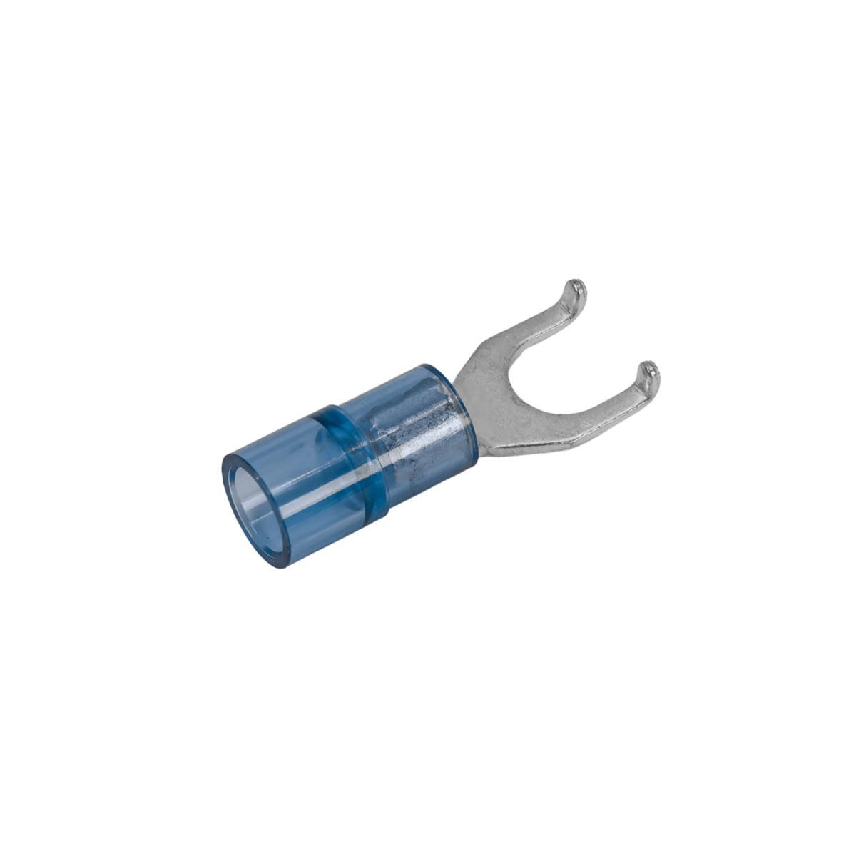 Gaffelkabelsko, isolerad, böjd - GAFFELKABELSKO 1.5-2.5MM² M5 BLÅ ISOLERAD BÖJD A2553GB