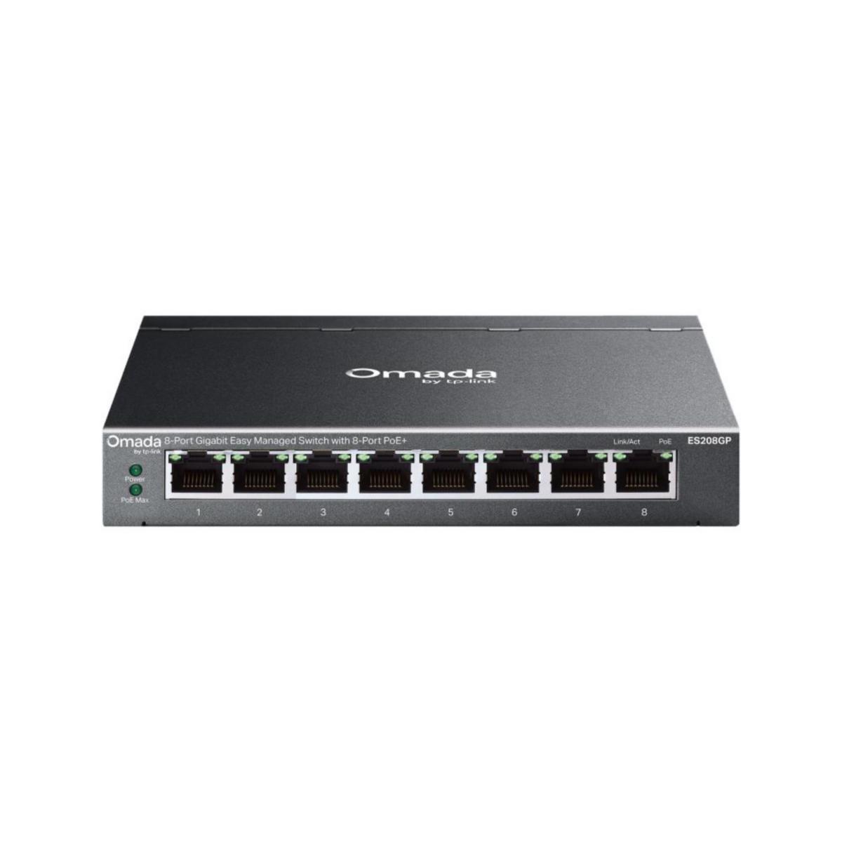 Omada Switch 8-Port Gigabit PoE+, ES208GP - SWITCH POE+ 8-PORT ES208GP