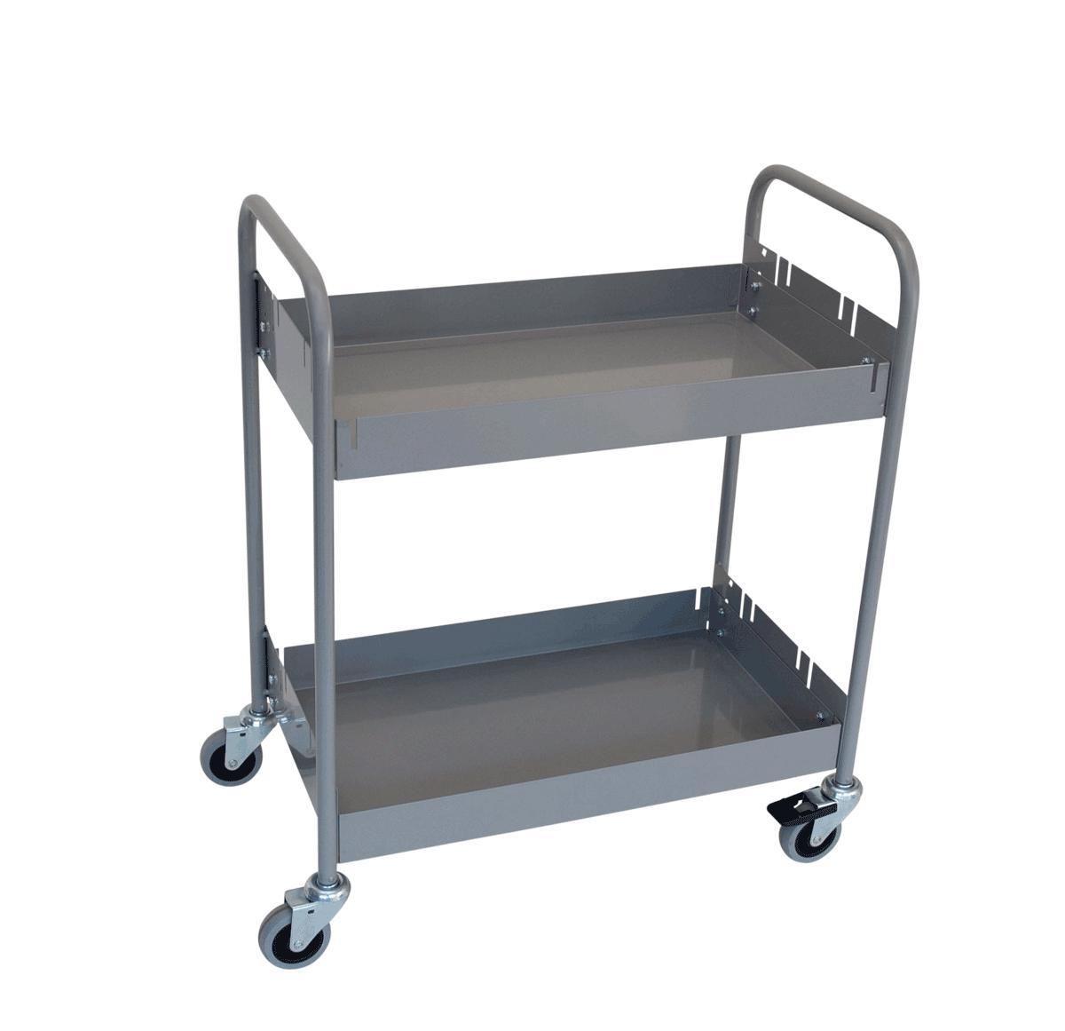 Vagn Jenny för sopkärl 25L - VAGN JENNY MED TVÅ HYLLOR