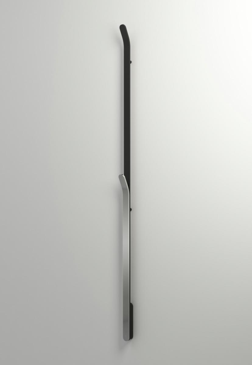 Handdukstork BOW, INR - INR HANDDUKSTORK BOW 40X1700X84MM, BLACK/BRUSHED