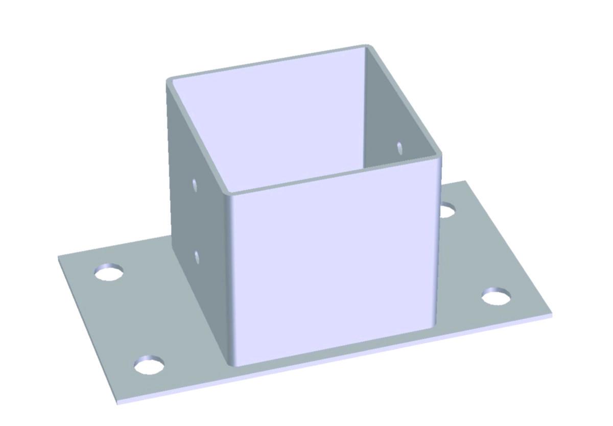 Stolpsko - STOLPSKO GALVAD 71X71X150 MM JABO