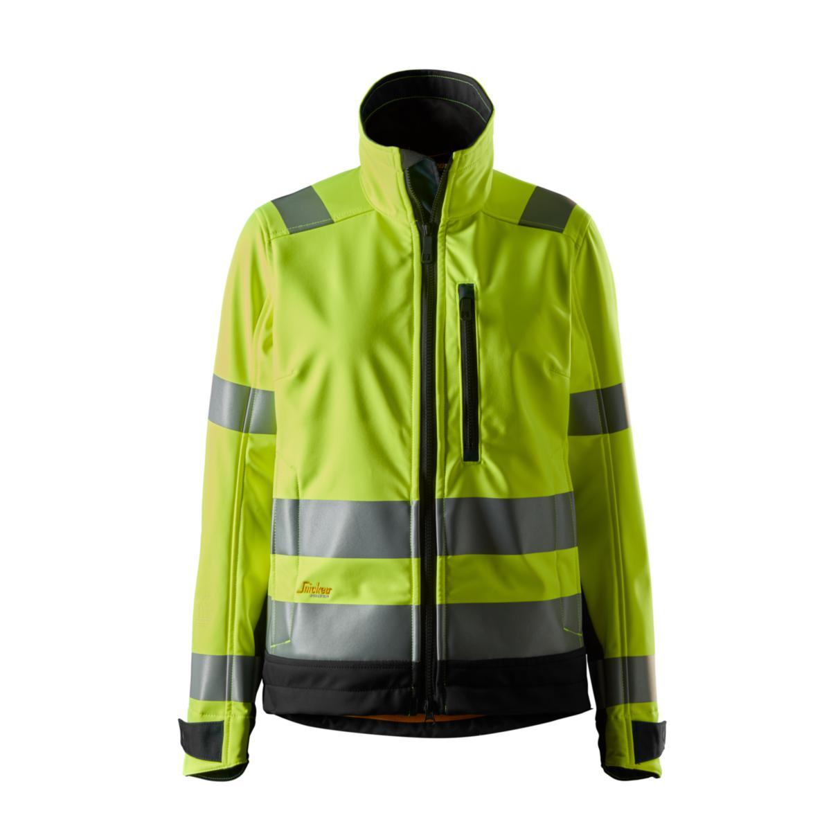 Softshelljacka Snickers 1237 FW Dam - SOFTSHELLJACKA SNI 1237 DAM GUL/SVART VARSEL KL.3 STL XL