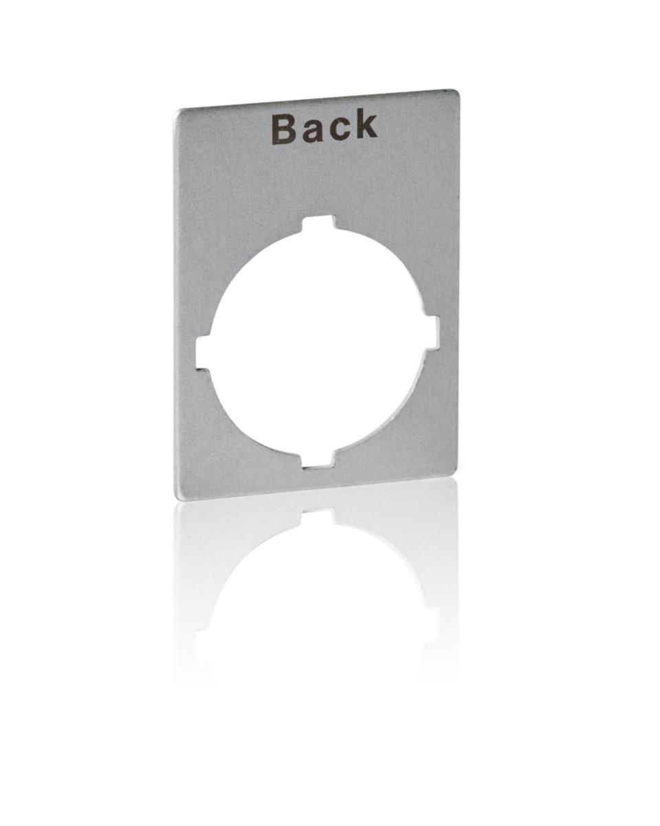 Skylt silvergrå aluminium - SKYLT BACK