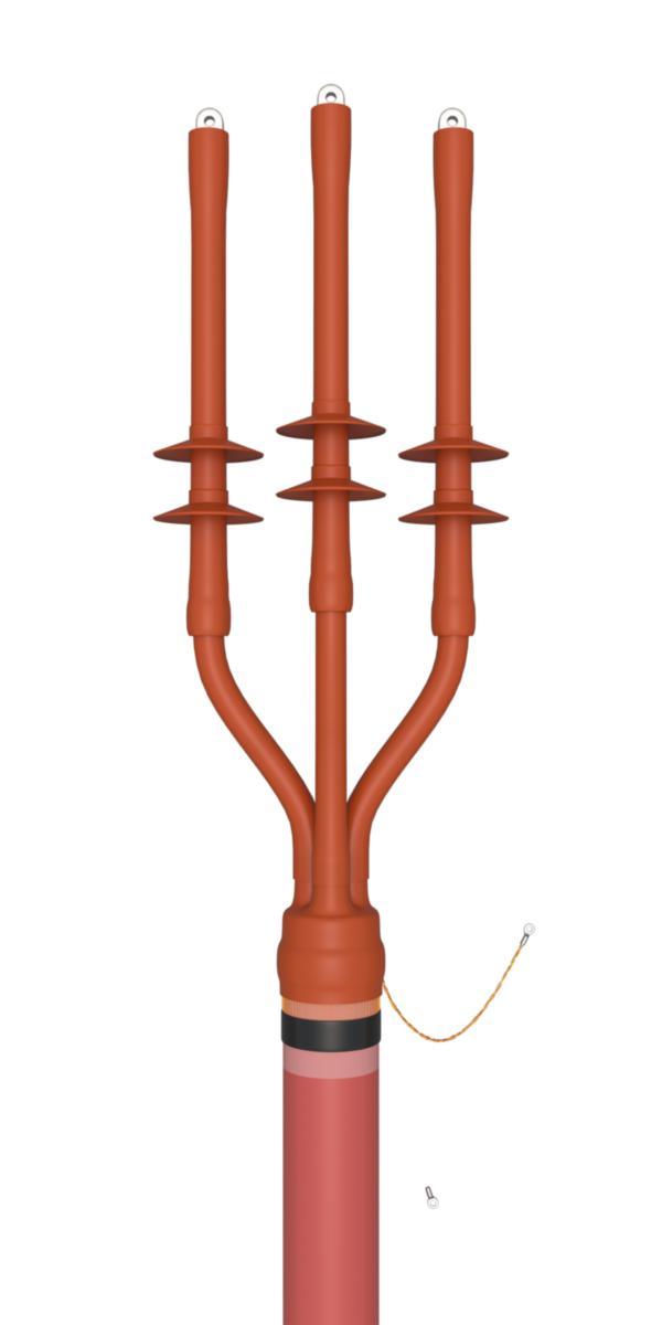 Kabelavslut 3-ledare, 3-LU, 12kV - AVSLUT 12KV 3-L U 25-95X12X1 12MONOE3.95SWX12X1