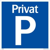 Skylt "Privat parkering"