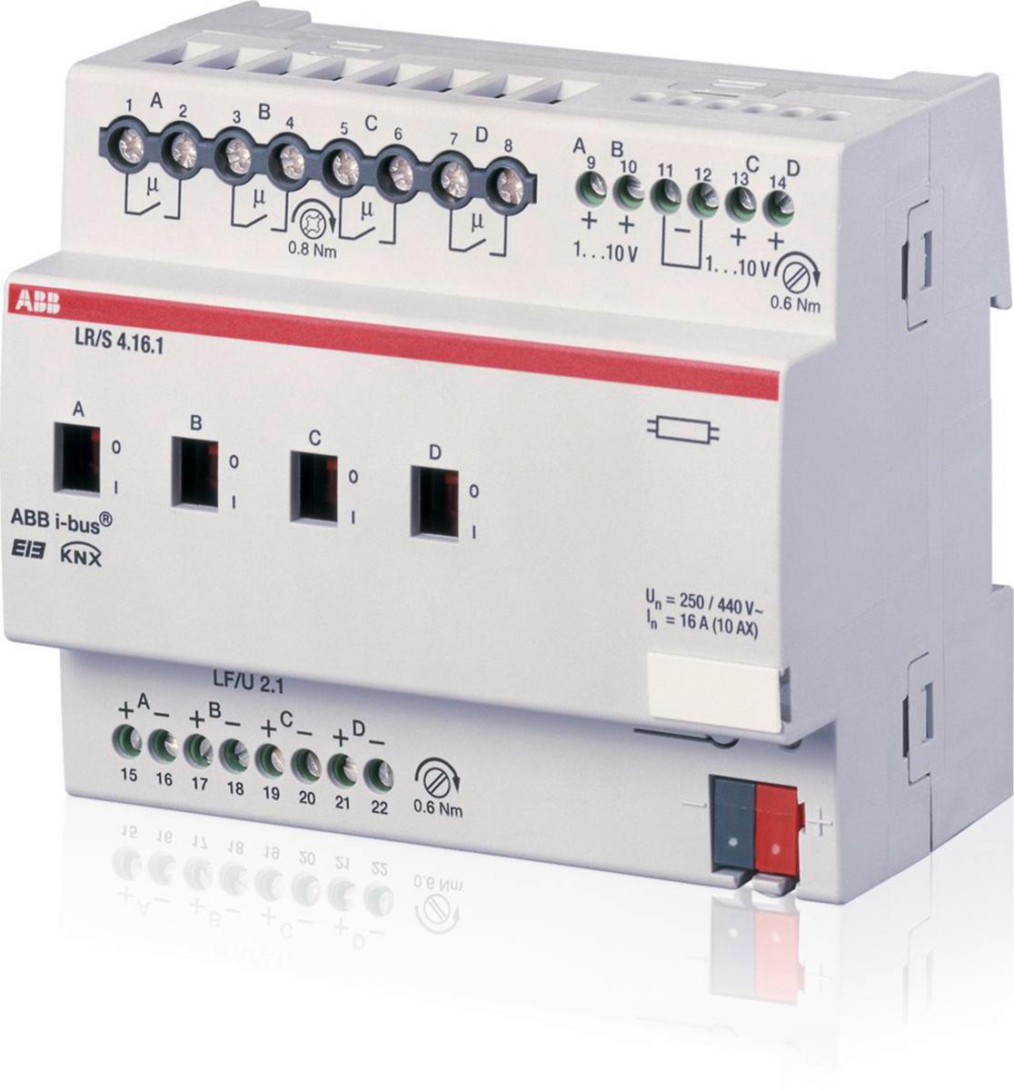 Dimmeraktorer 1–10 V med ljussensoringång KNX, ABB - AKTOR 1-10V 4 KANALER 2CDG110088R0011