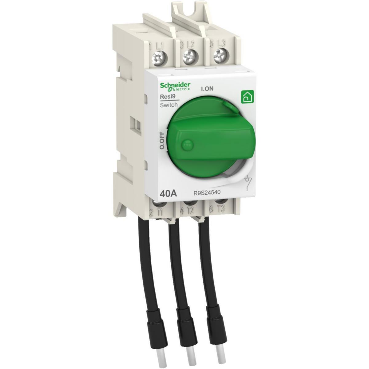Huvudbrytare Resi9 - HUVUDB RESI9 3P 40A VRED KABEL R9S24540