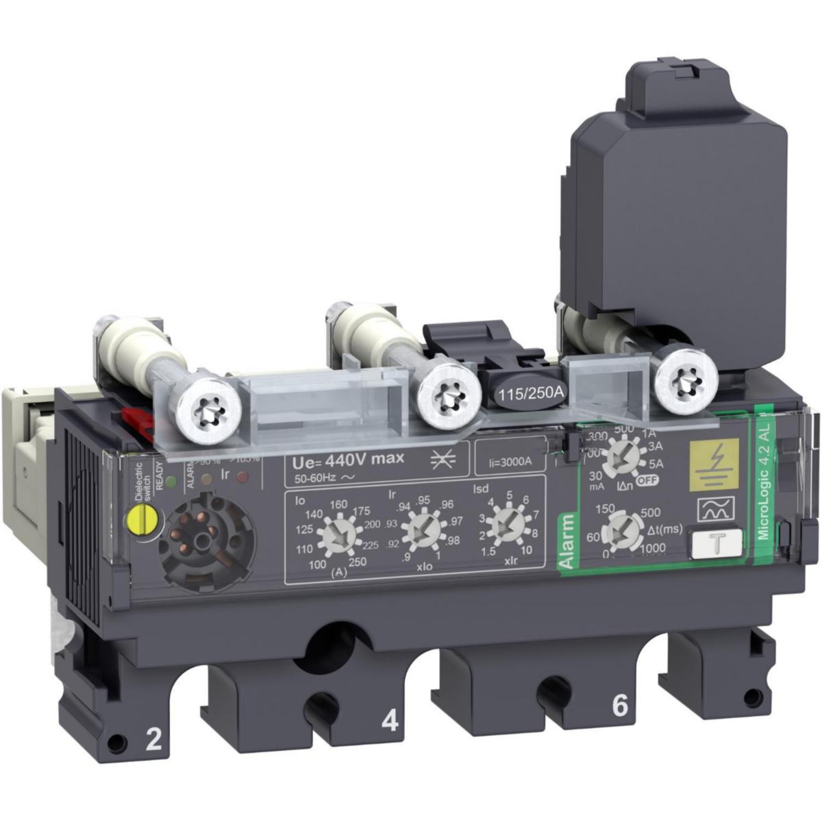 Skydd MicroLogic Vigi 4.2 AL - SKYDD 3P3D MICROL 4.2 AL 250A C2534A250