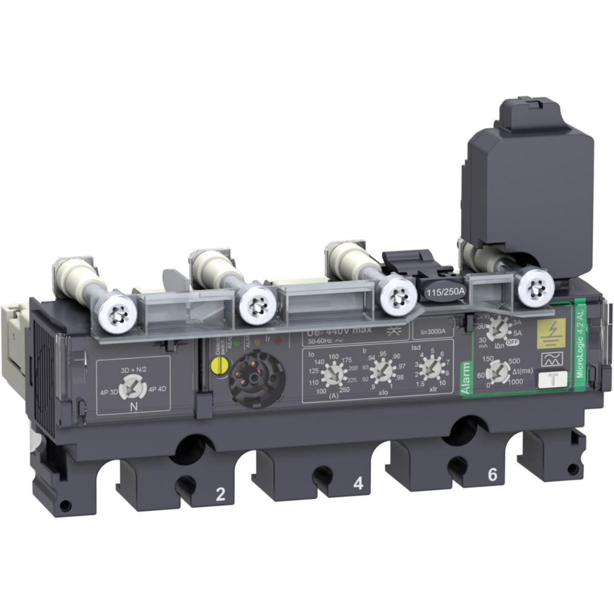 Skydd MicroLogic Vigi 4.2 AL - SKYDD 4P4D MICROL 4.2 AL 40A C1044A040