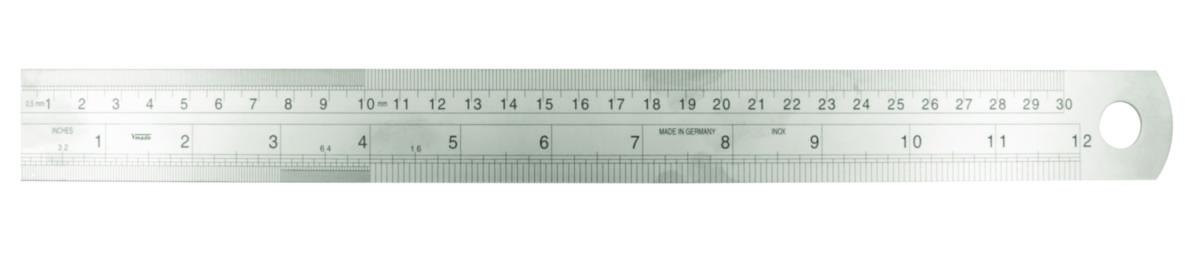 Stålskala Diesella Rostfri mm/tum - STÅLSKALA 300X30X1,0MM/TUM