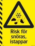 Varningsskyltar "Snöras"