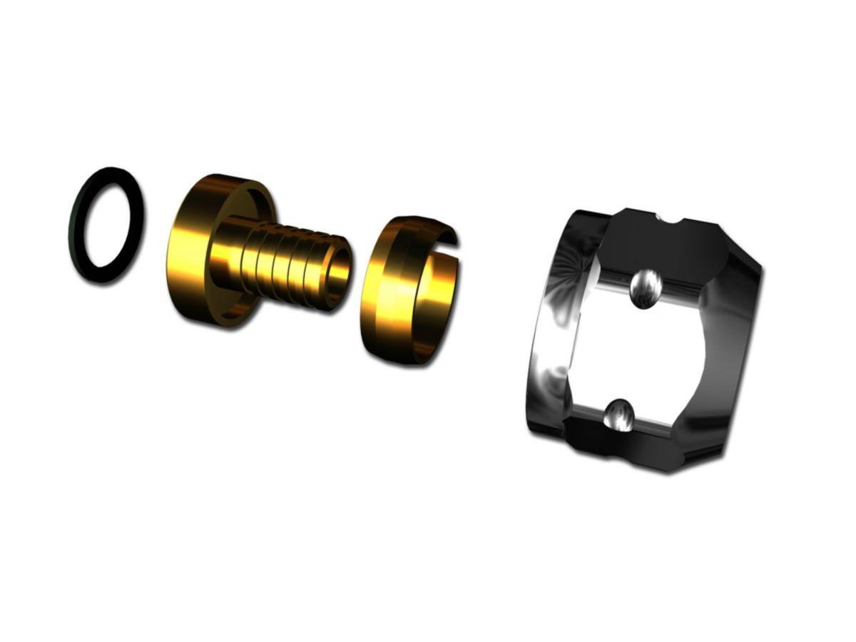 Half coupling, LK - HALF-CONNECTION X16X½" PLATED LK SYSTEMS