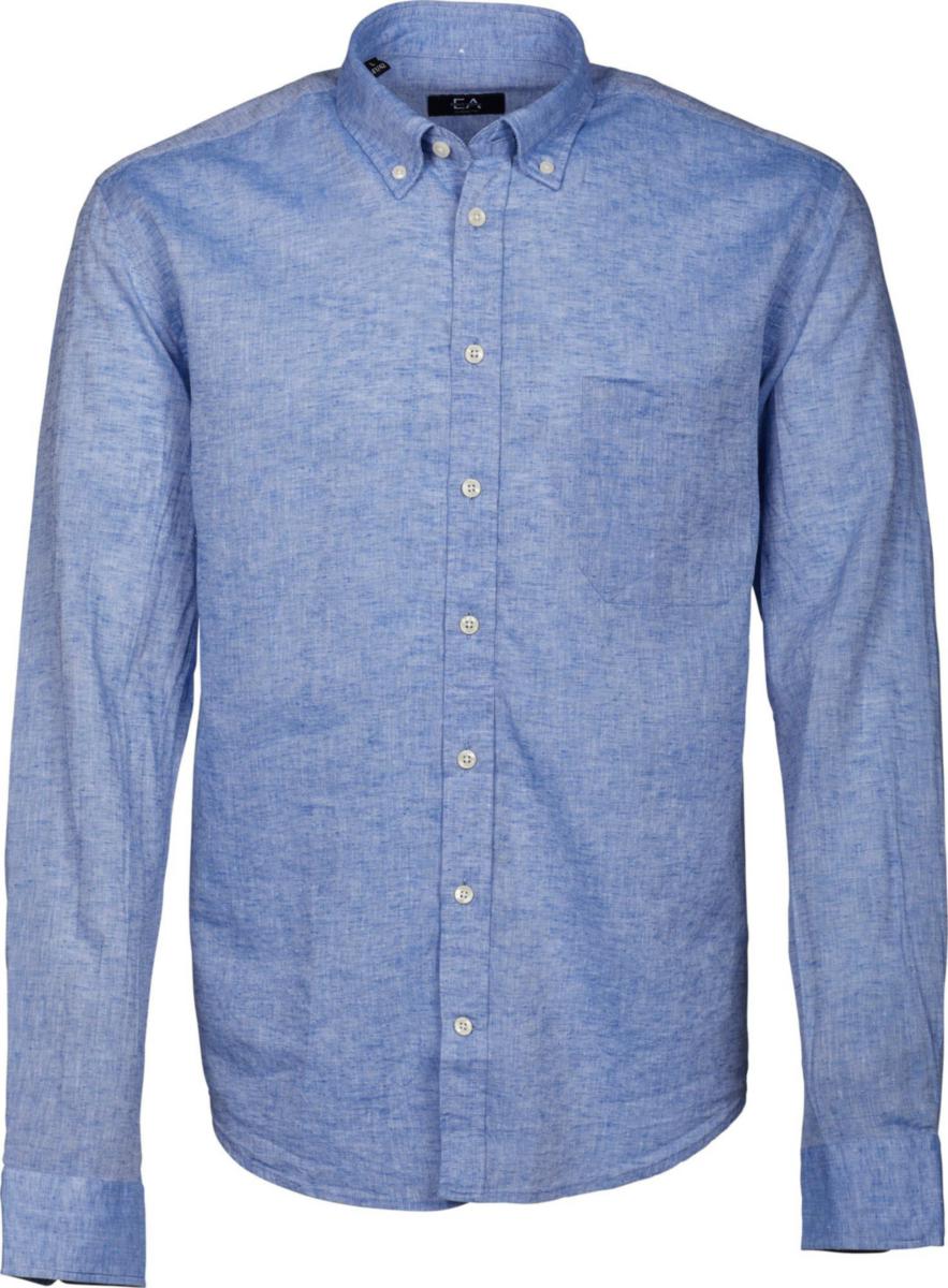 Linneskjorta Ernst Alexis 7205 Slim fit - SKJORTA EA 7205 SLIM FIT LINNE ROYALBLÅ 41/42