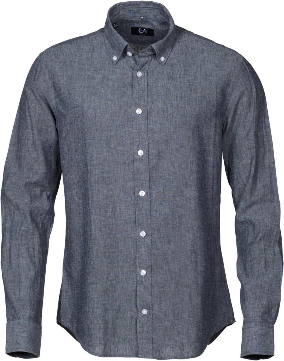 Linneskjorta Ernst Alexis 7205 Slim fit - SKJORTA EA 7205 SLIM FIT LINNE GRÅ 37/38